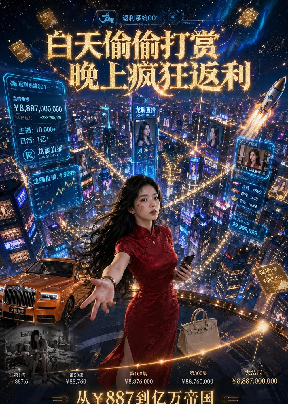 白天偷偷打賞，晚上瘋狂返利