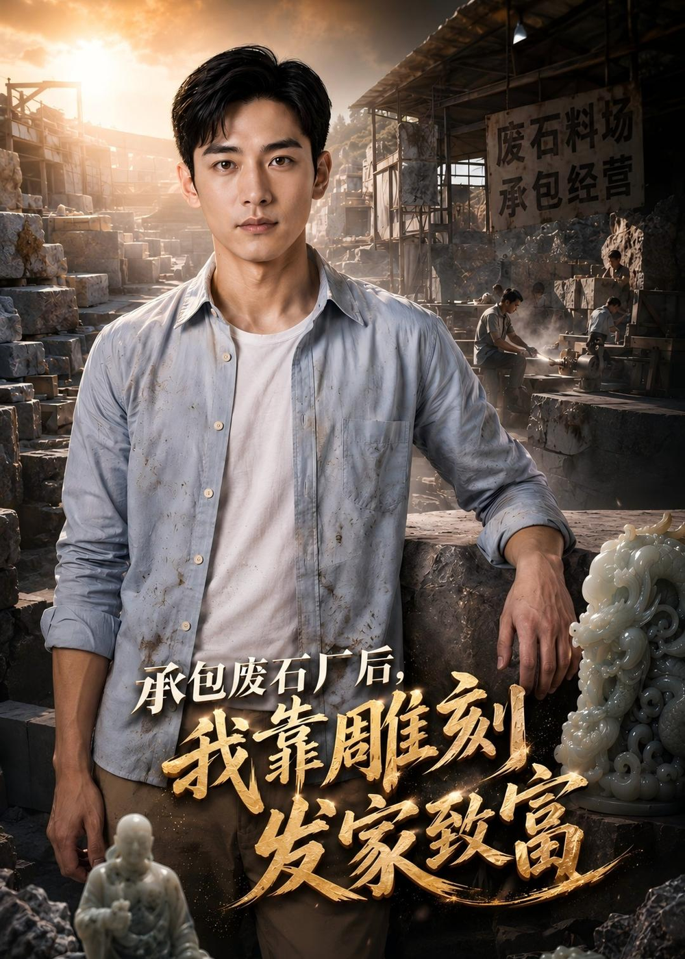 承包廢石廠後，我靠雕刻發家致富