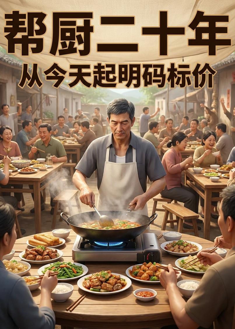 幫廚二十年，從今天起明碼標價