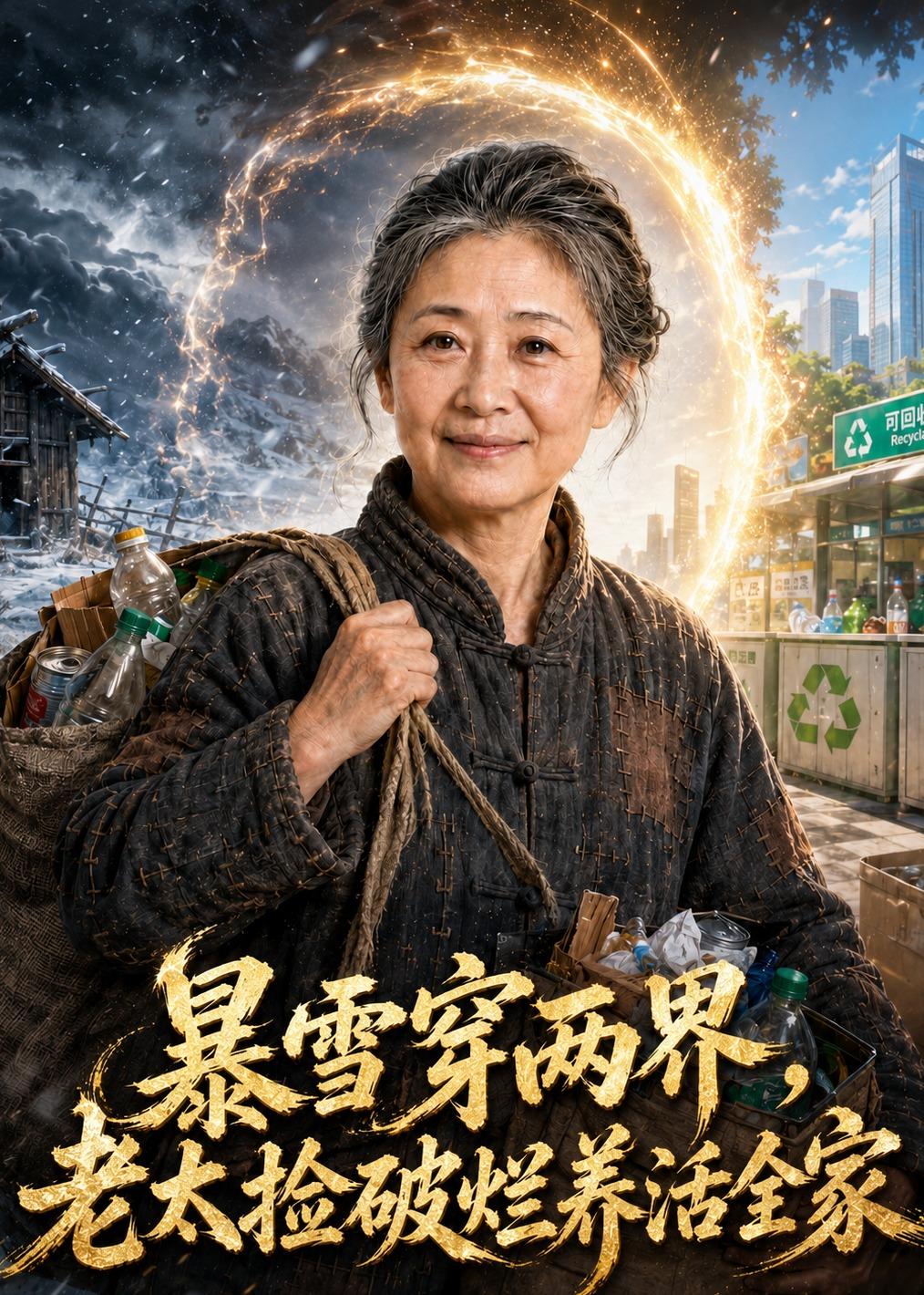 暴雪穿兩界，老太撿破爛養活全家